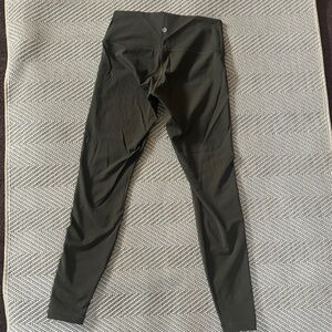 Lululemon Athletica Dark Olive High-Waisted Leggings